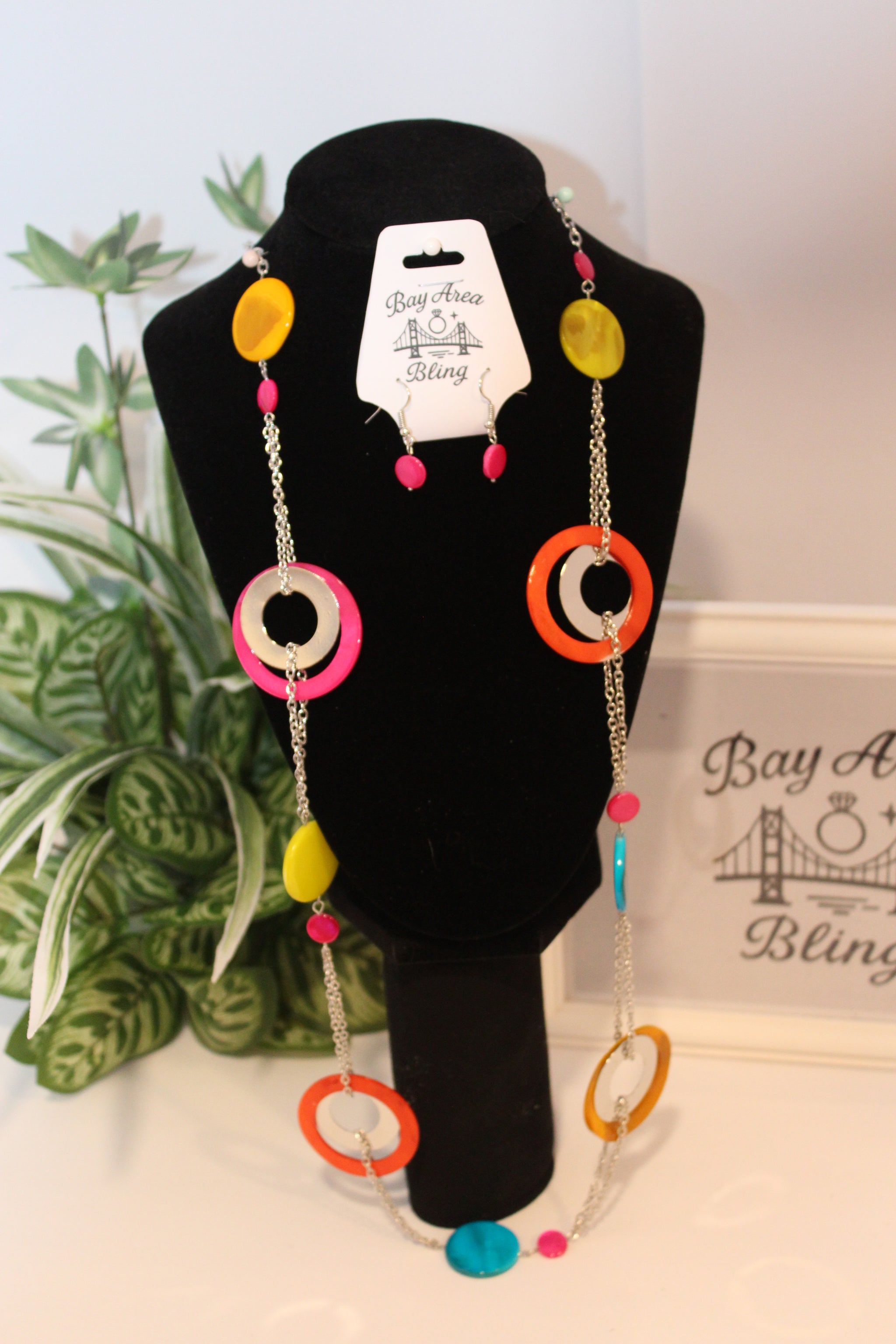 Earring/Necklace Combo - Radiant Rainbow