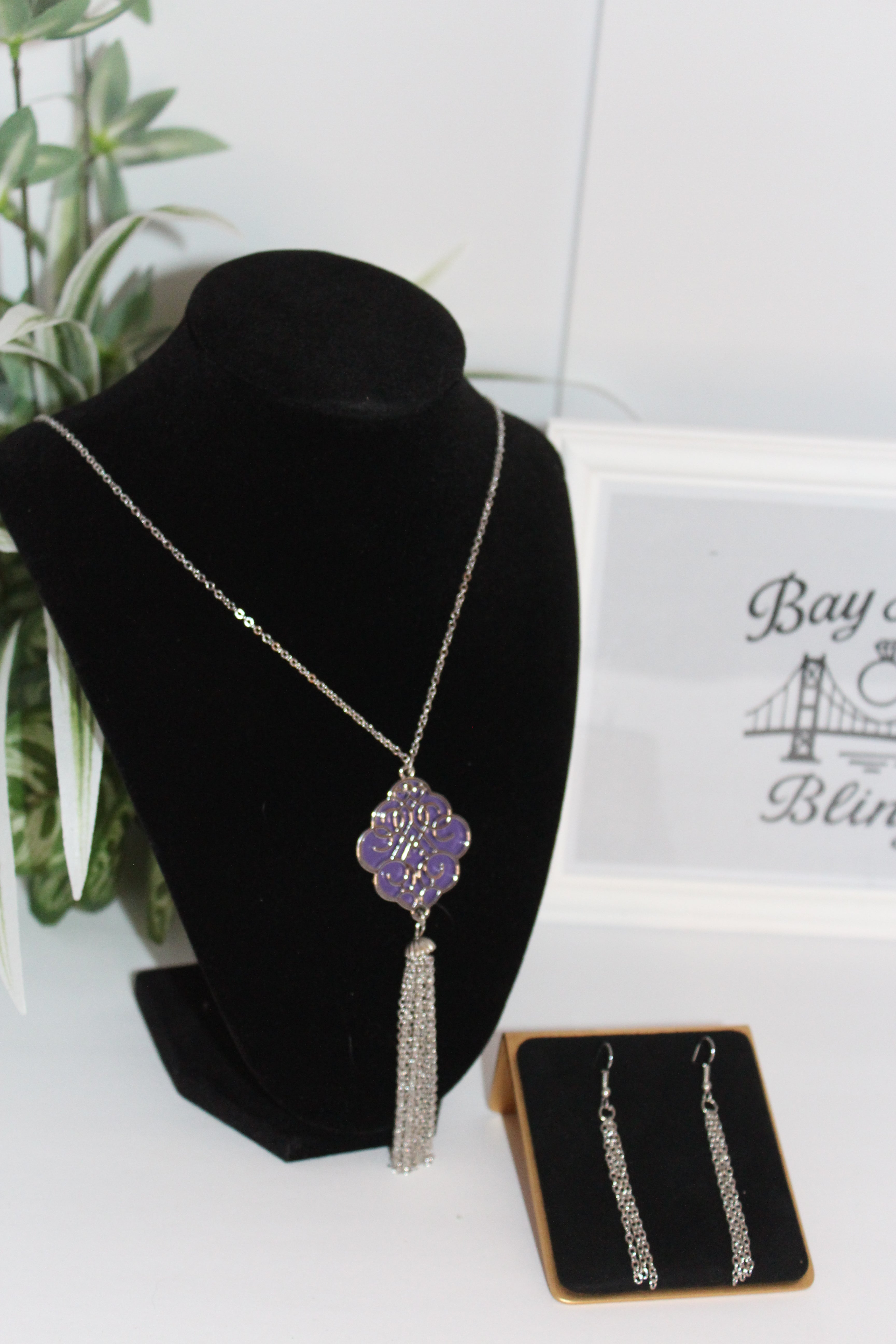 Earring/Necklace Combo - Twilight Tassel