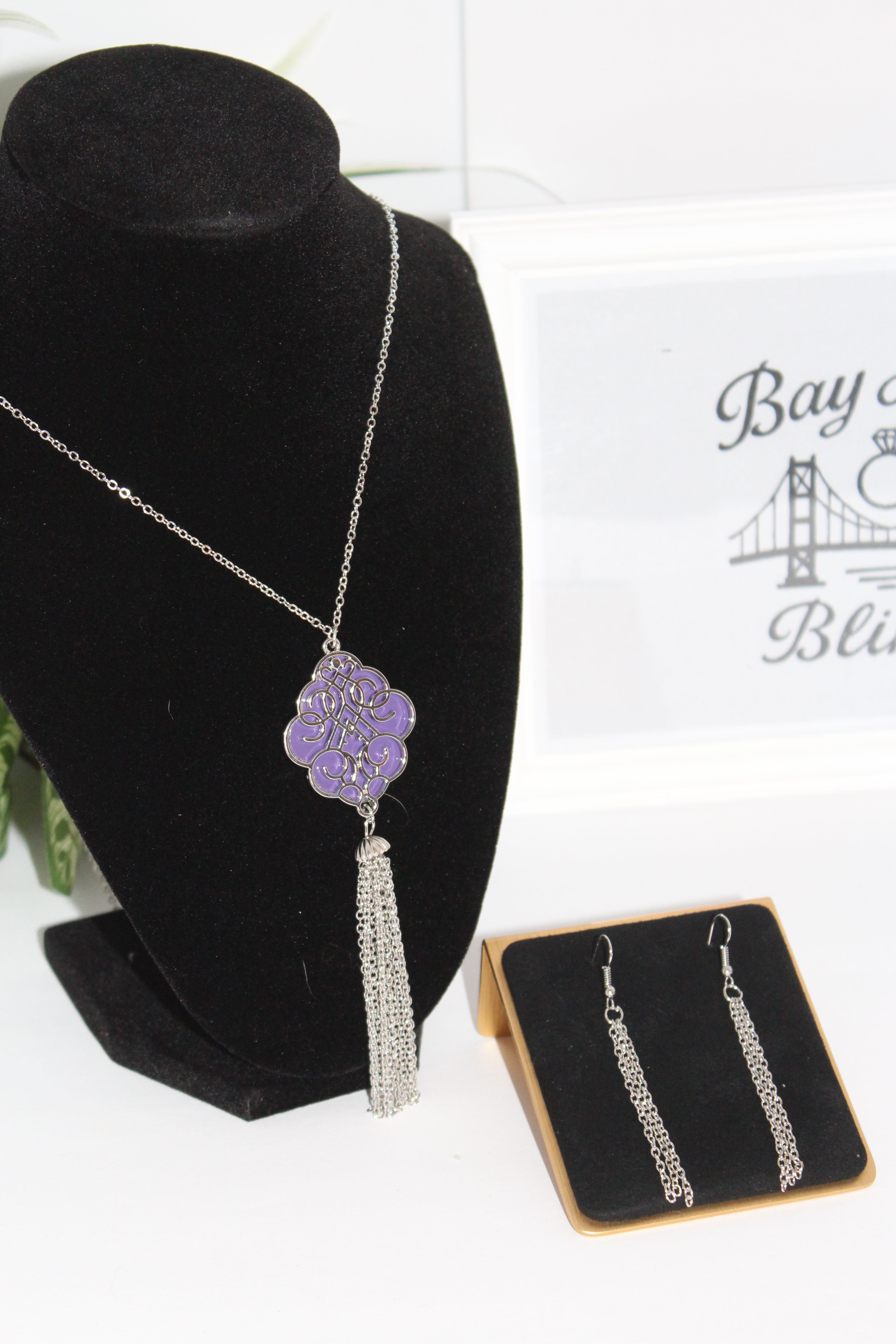 Earring/Necklace Combo - Twilight Tassel