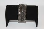 Bracelet - Smoky Gray Multi-Layer Wrap Bracelet