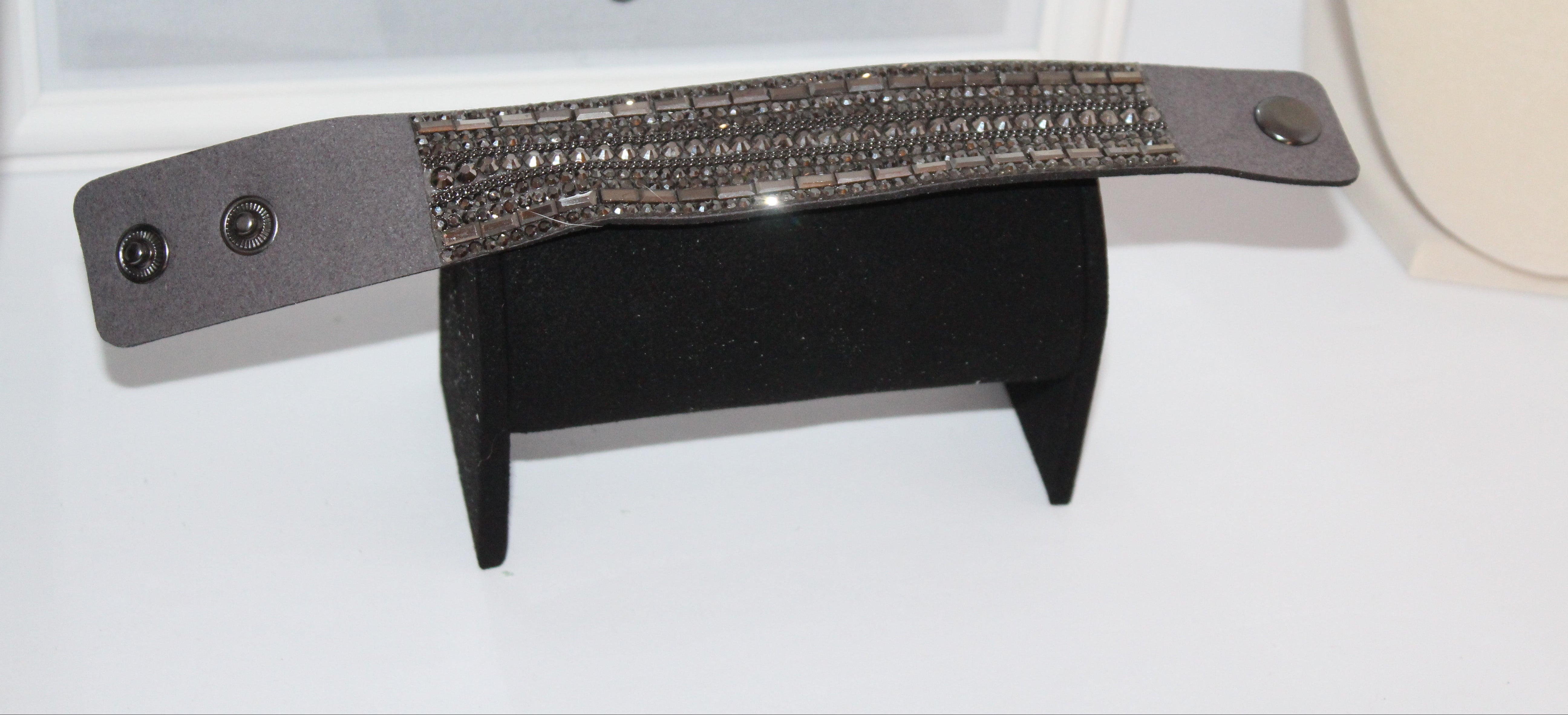 Bracelet - Smoky Gray Multi-Layer Wrap Bracelet