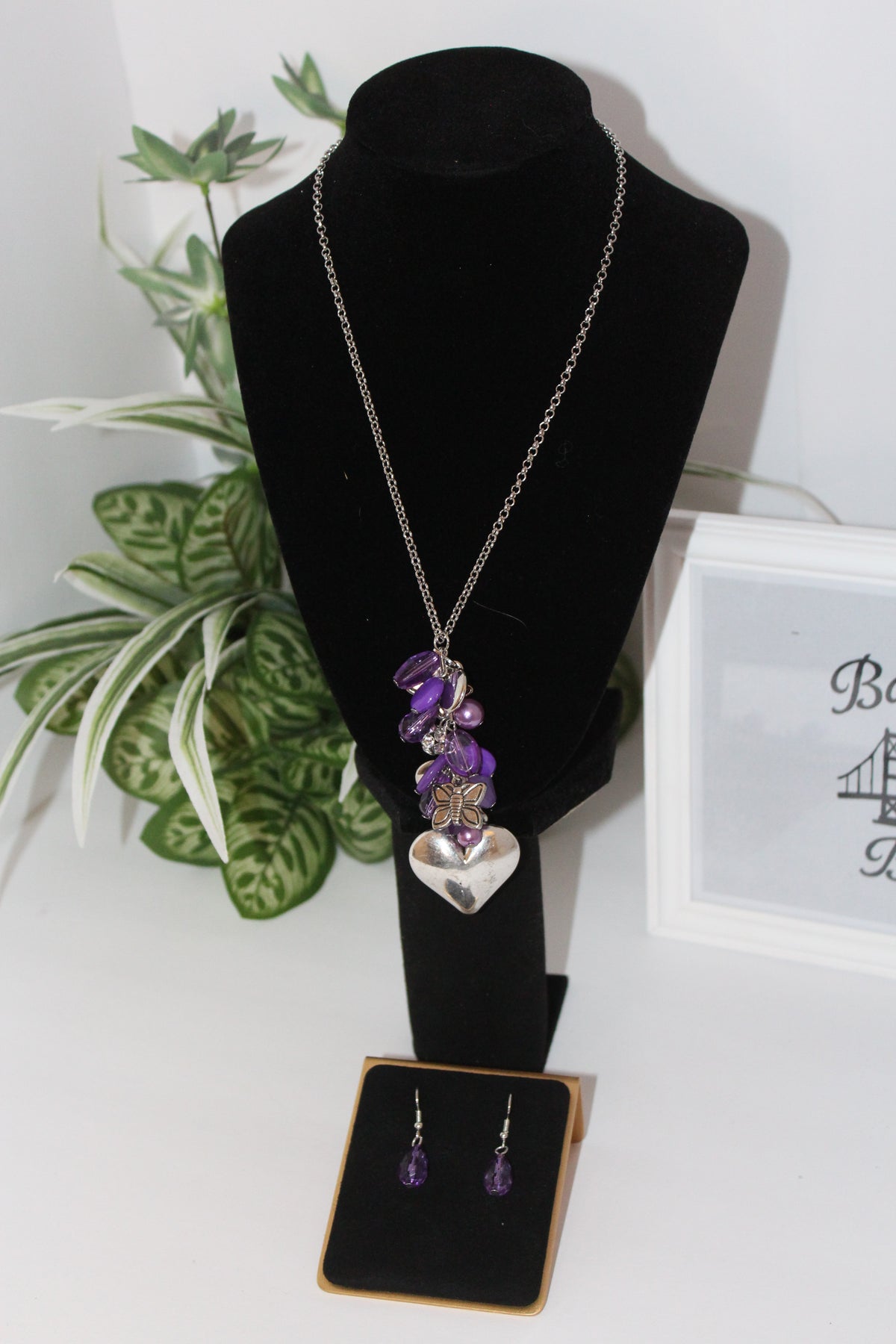 Earring/Necklace Combo - Enchanted Heart Set
