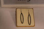 Earrings - Elegant Black Oval Drop Earrings