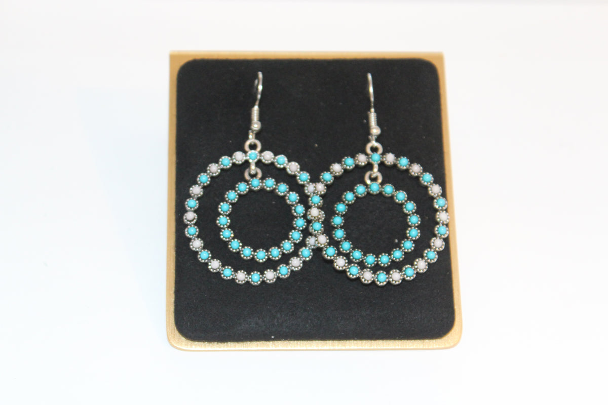 Earrings/Necklace Combo- Crystal Oval Drop Earrings
