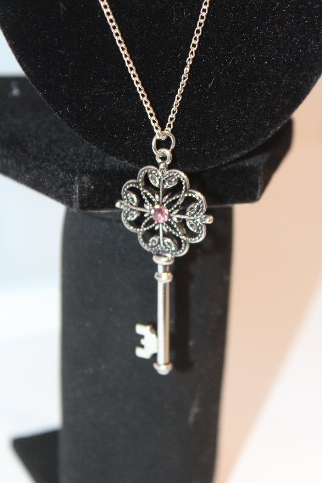Earrings/Necklace Combo -Vintage Key Pendant Necklace & Earring Set