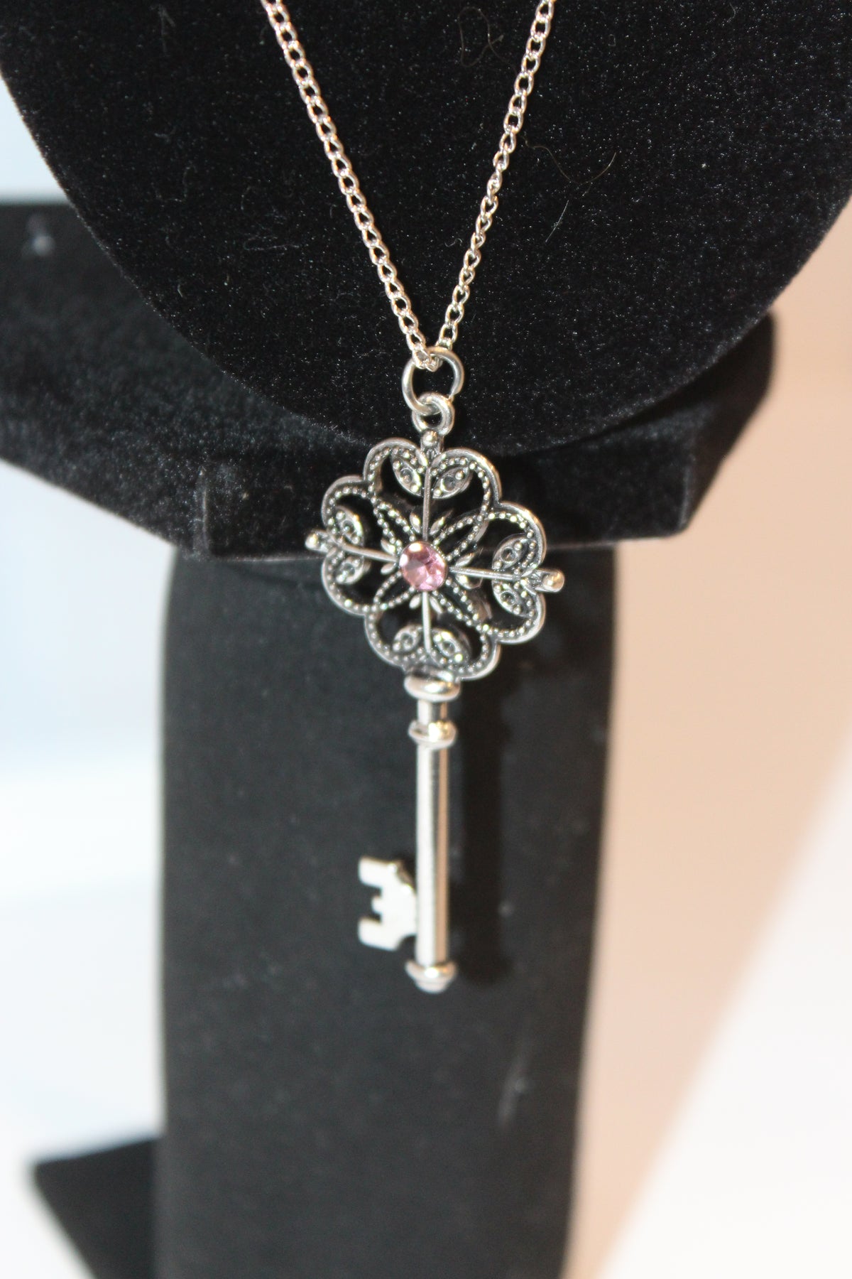 Earrings/Necklace Combo -Vintage Key Pendant Necklace & Earring Set