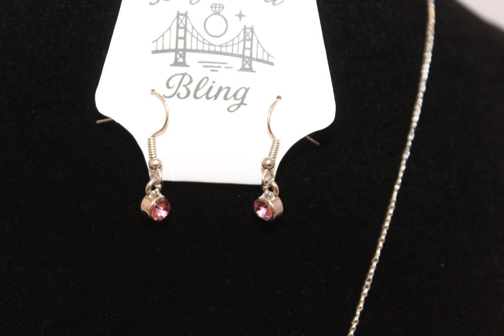 Earrings/Necklace Combo -Vintage Key Pendant Necklace & Earring Set