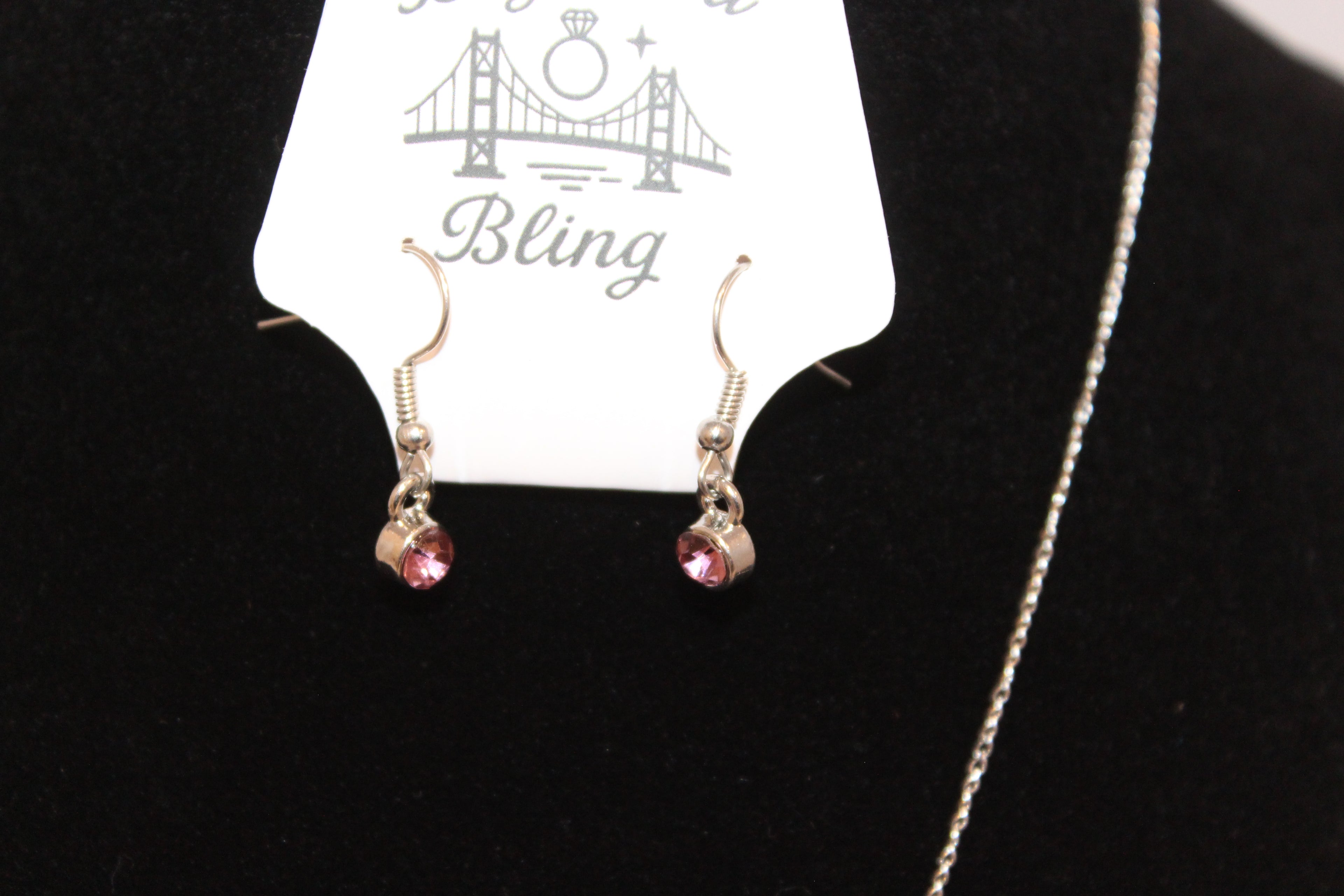 Earrings/Necklace Combo -Vintage Key Pendant Necklace & Earring Set