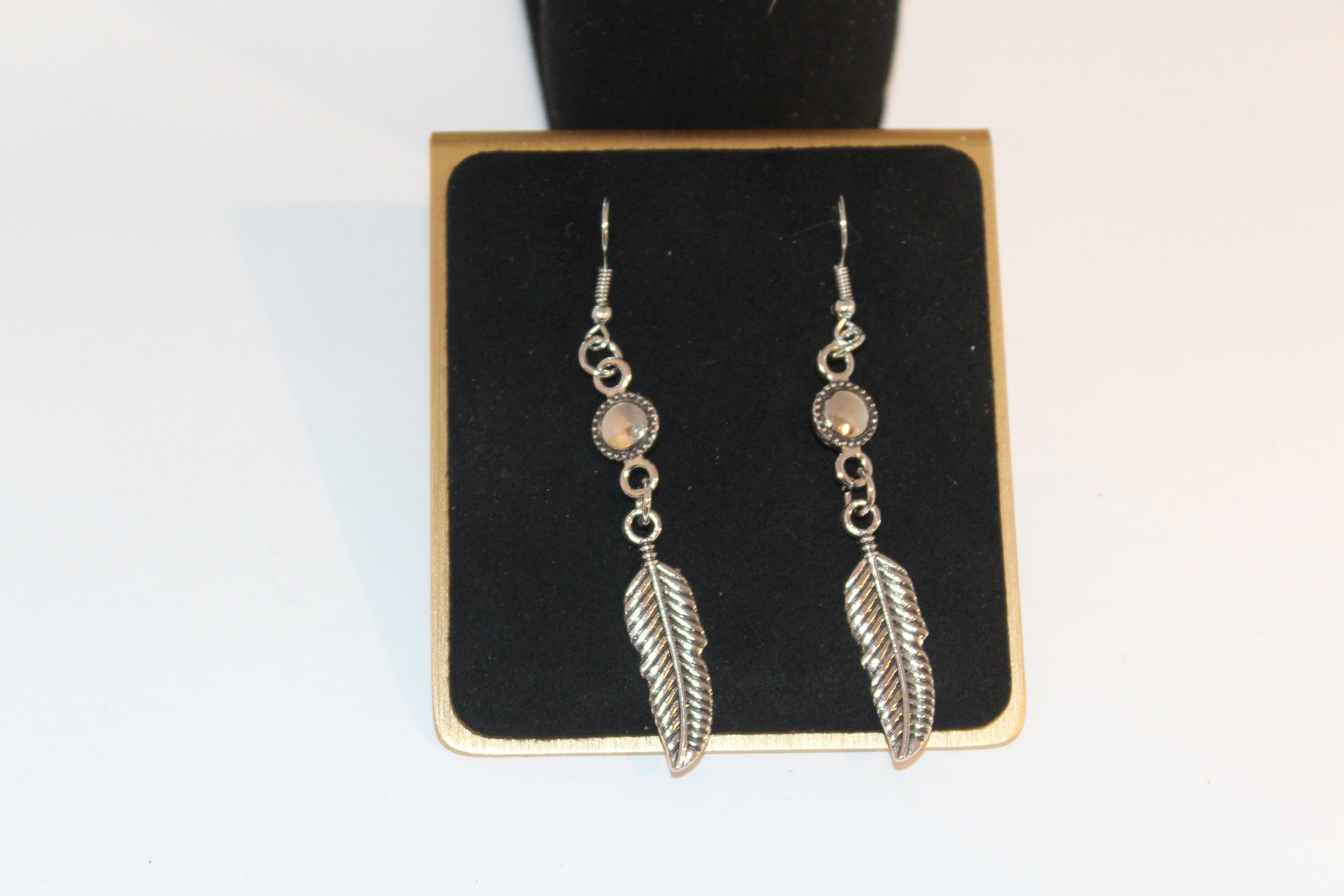 Earrings - Silver Feather Dangle Earrings