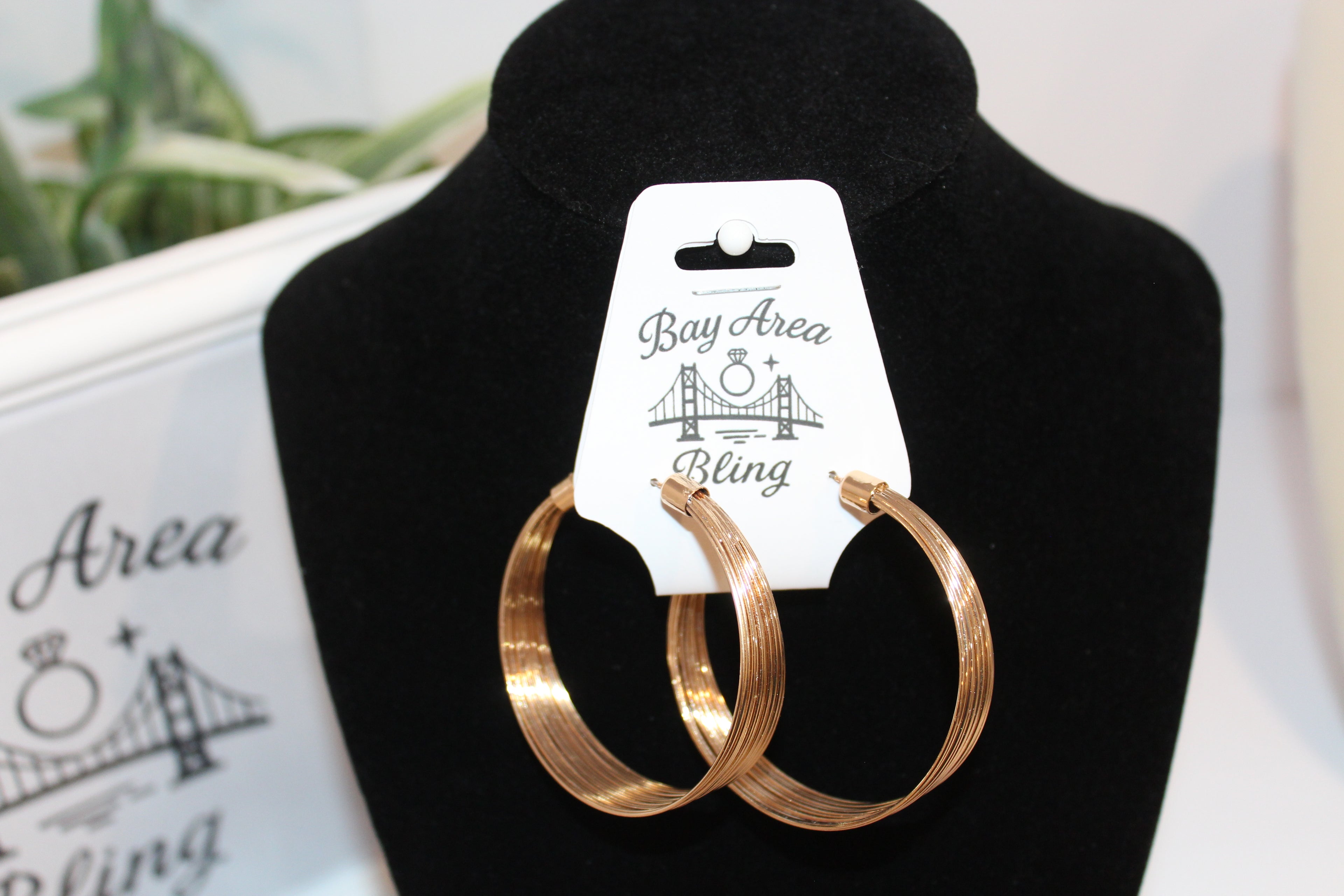 Earrings - Golden Groove Hoop Earrings