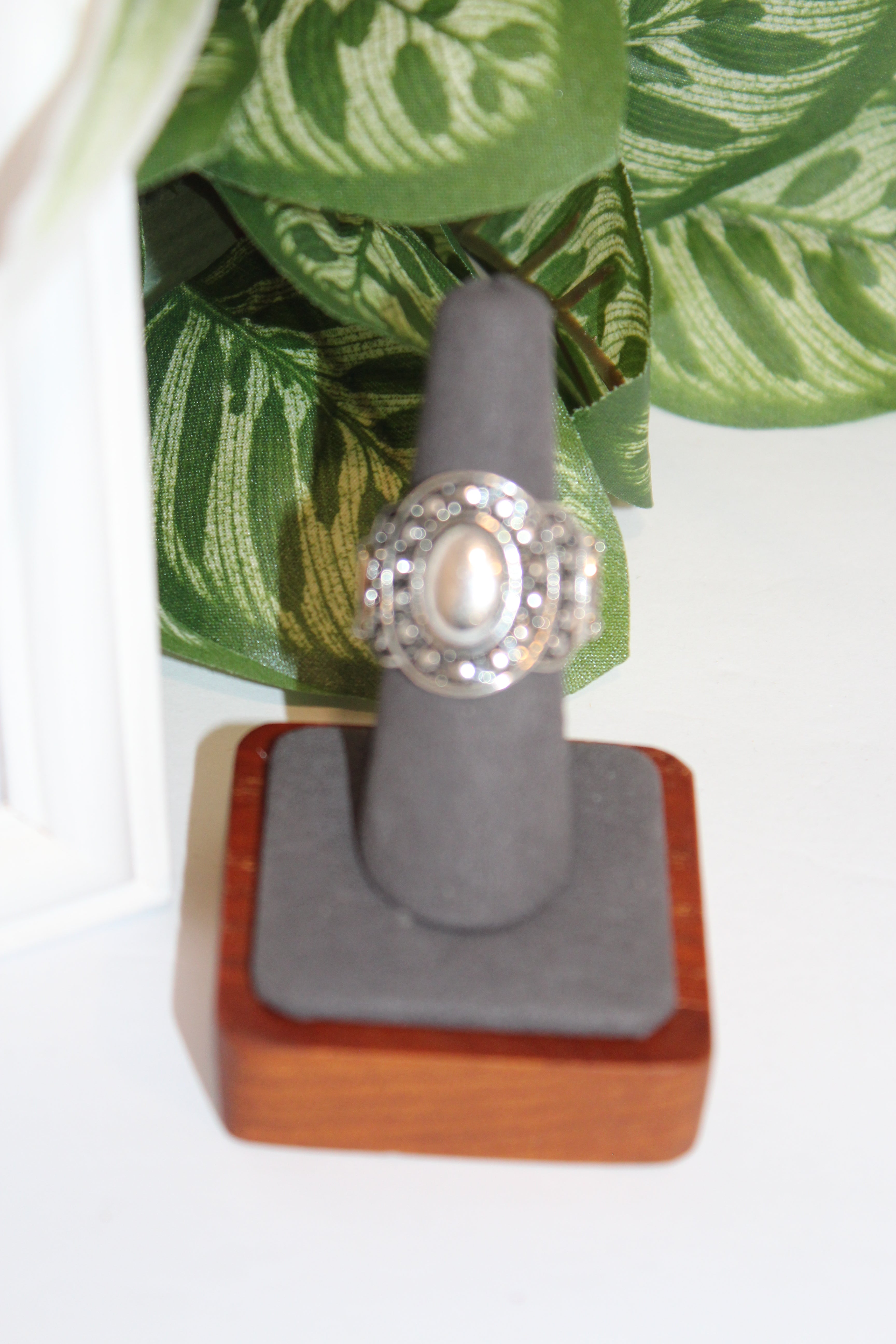 Rings-Vintage Inspired Silver Oval Ring