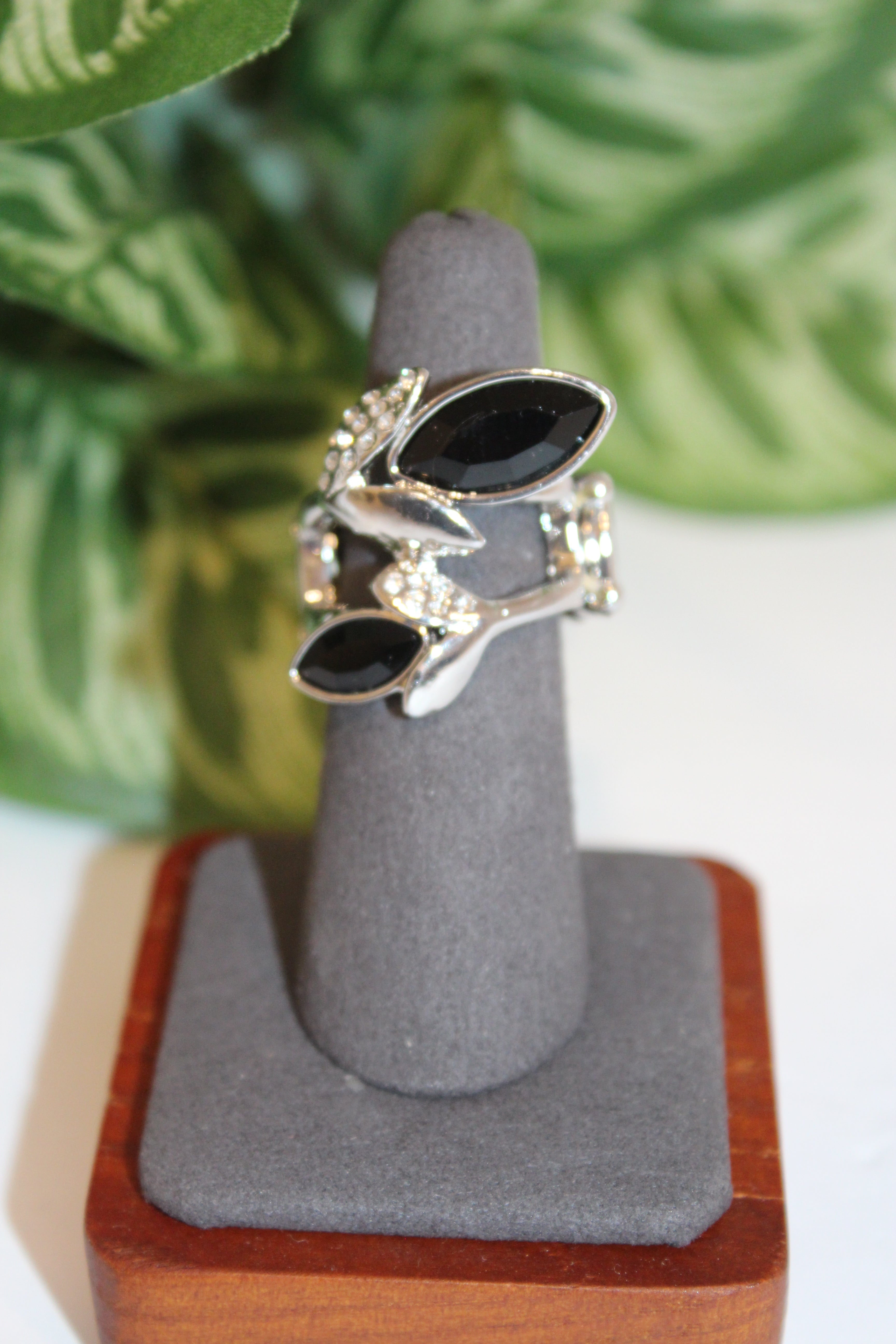 Rings-Midnight Bloom Silver Ring
