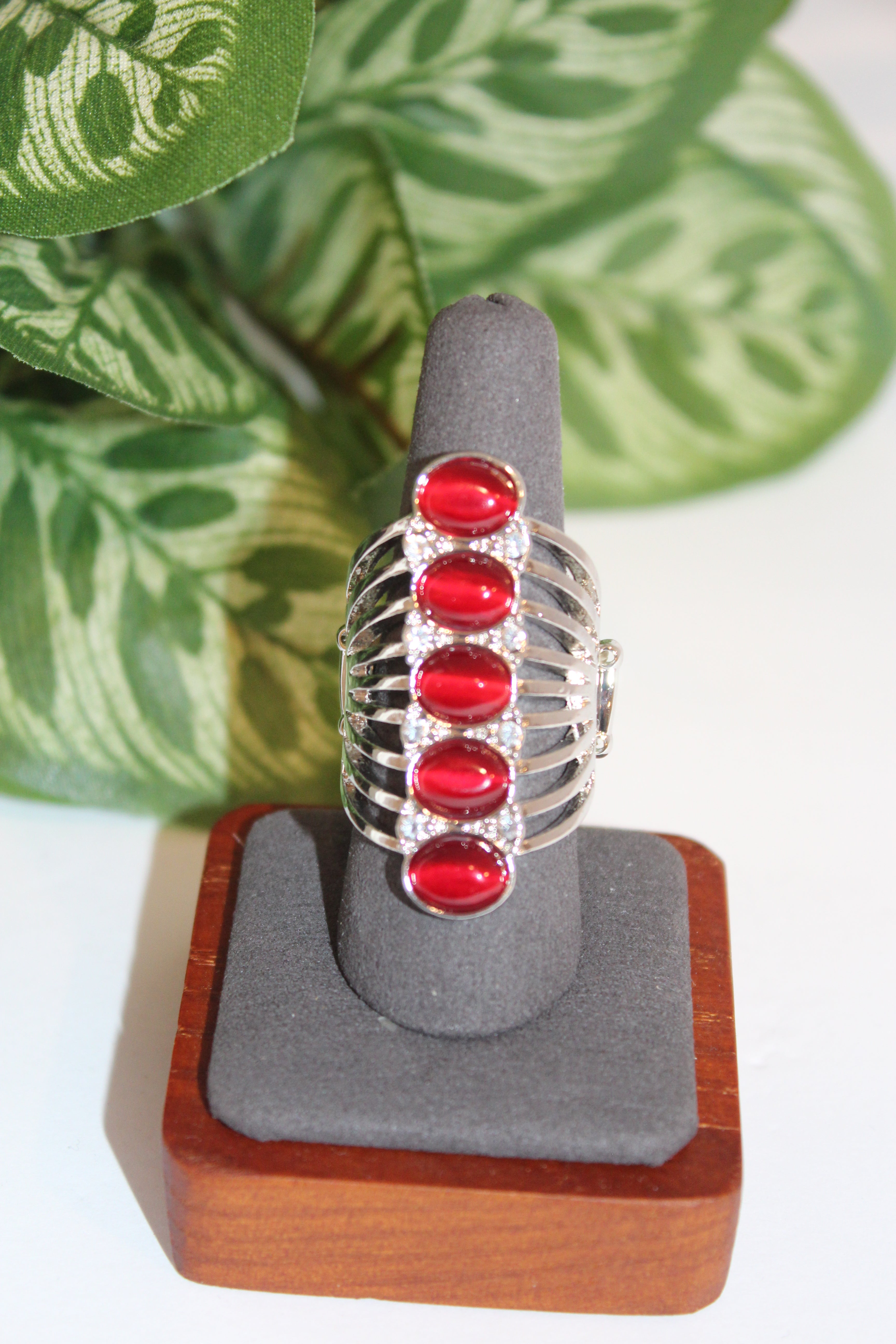 Rings-Crimson Radiance Silver Ring