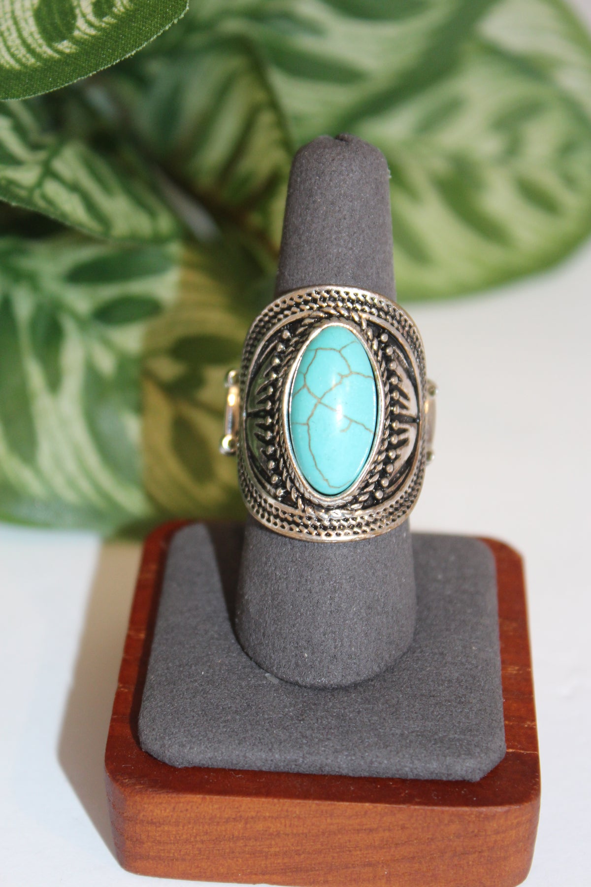 Rings-Vintage Turquoise Western Ring