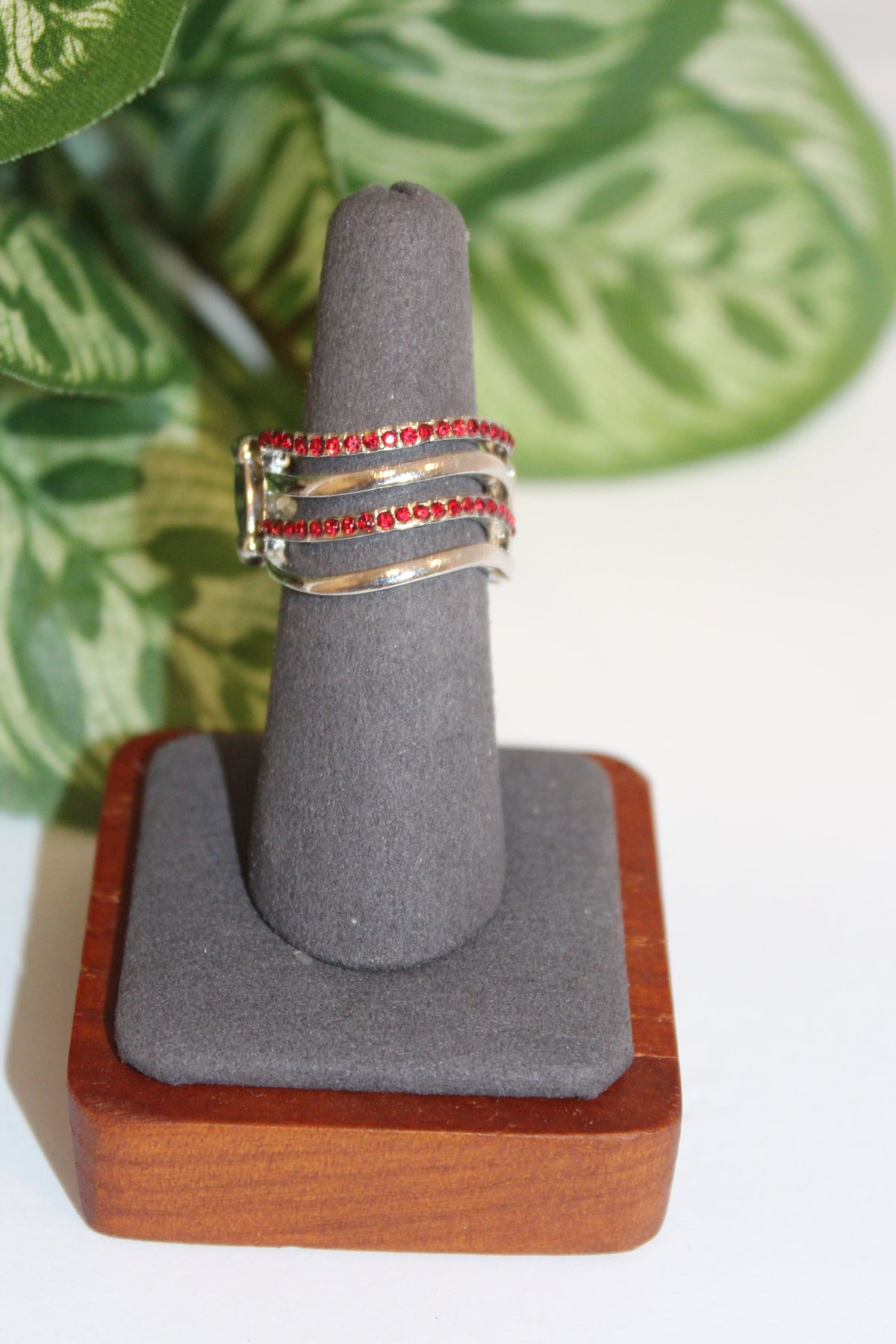 Rings-Crimson Wave Statement Ring