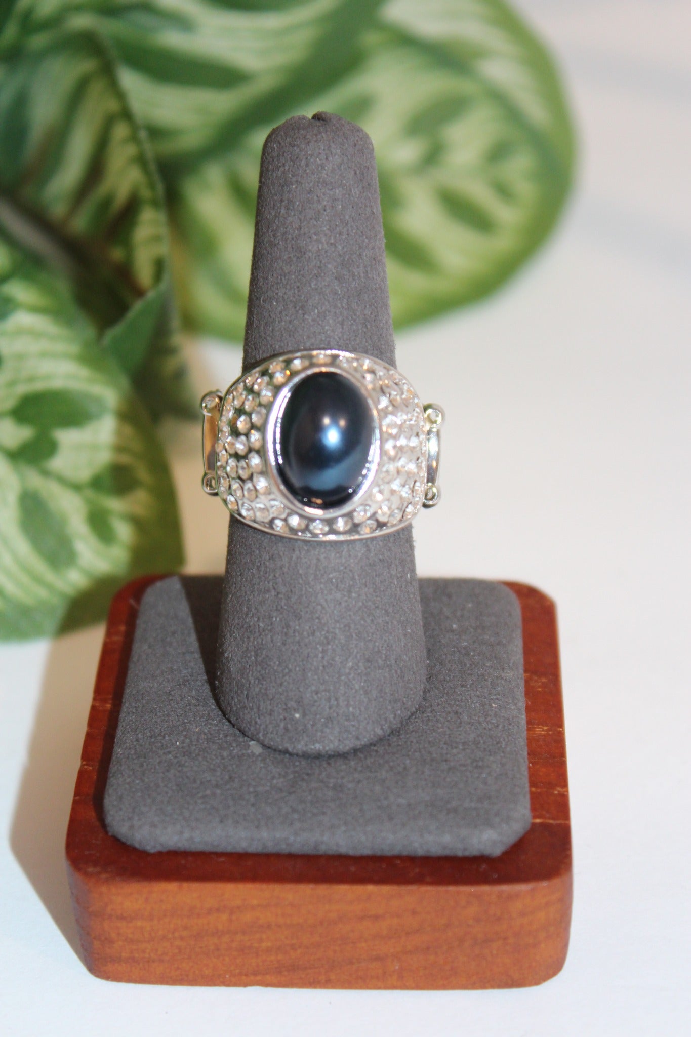 Rings-Midnight Elegance Silver Ring