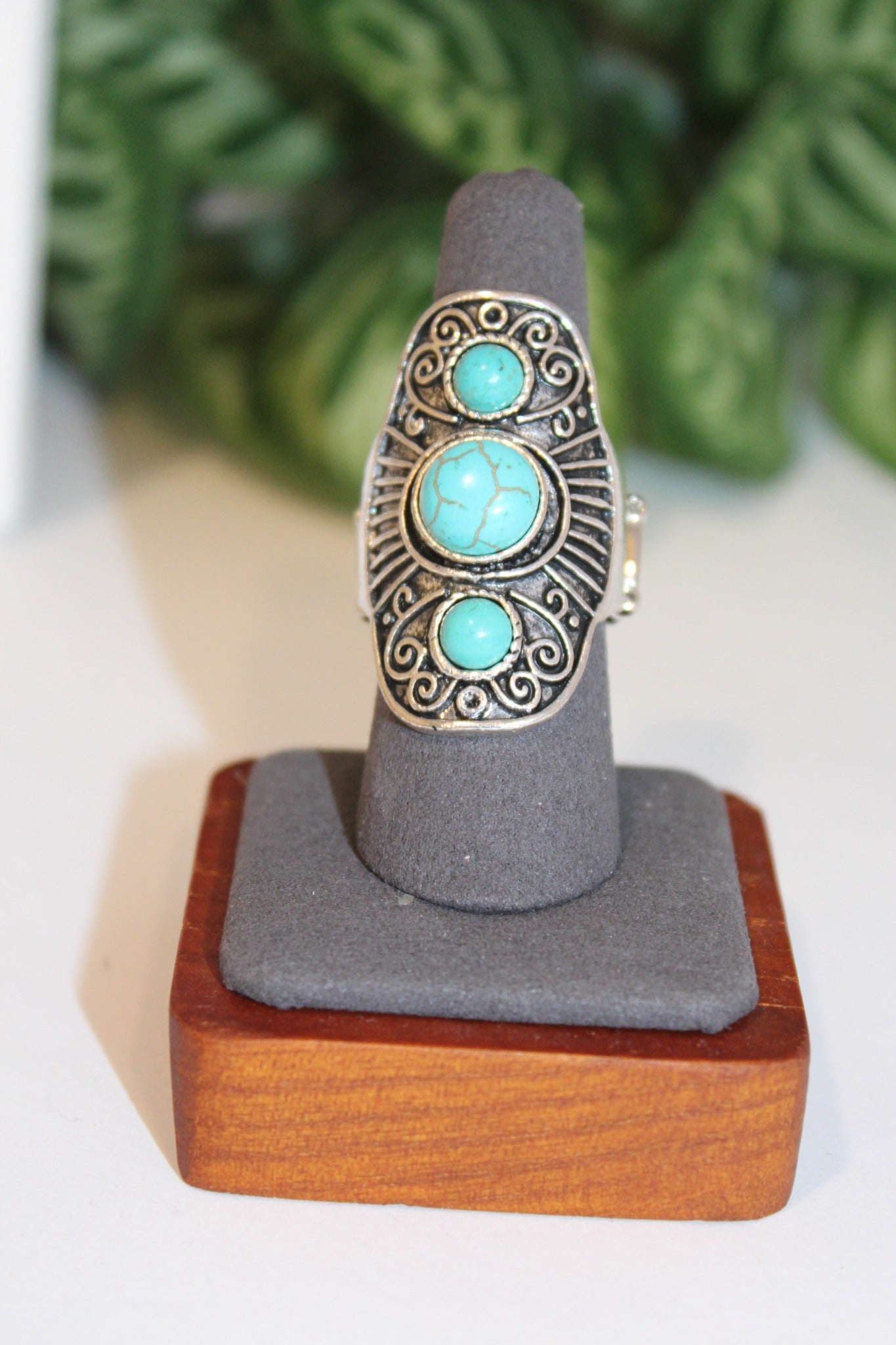 Rings-Boho Turquoise Statement Ring