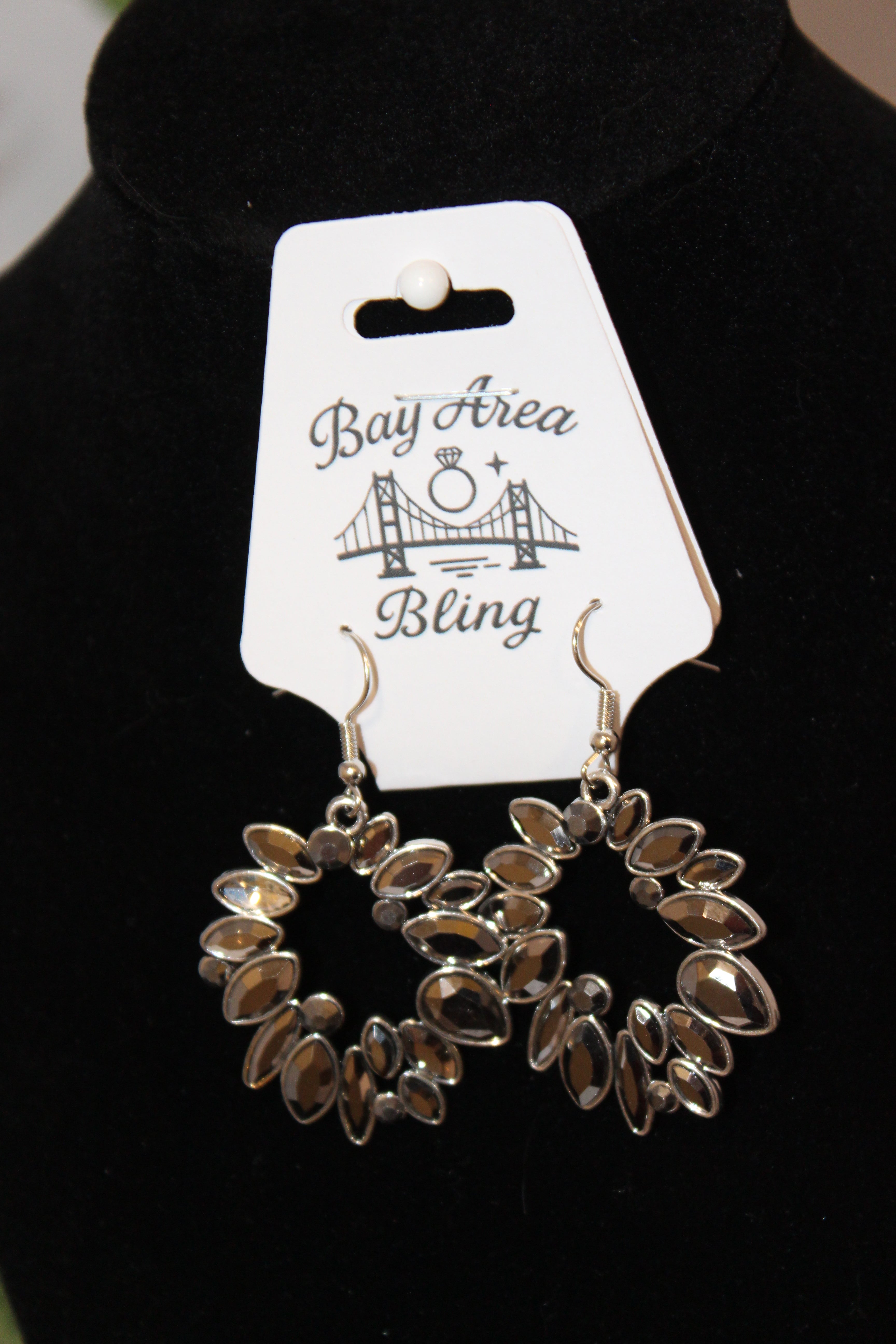 Earrings-Glam Crystal Hoop Earrings