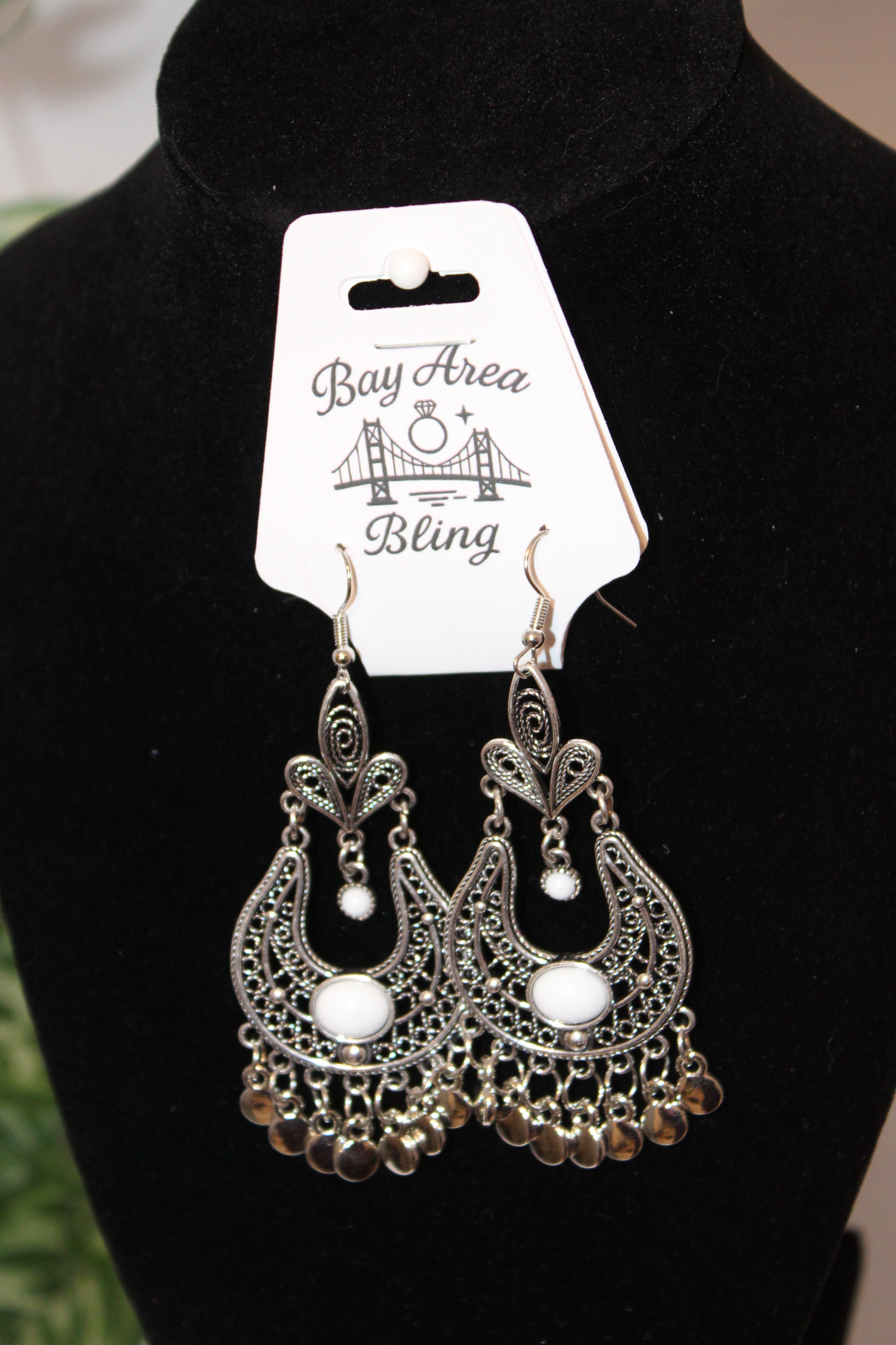 Earrings-Silver Goddess Statement Earrings
