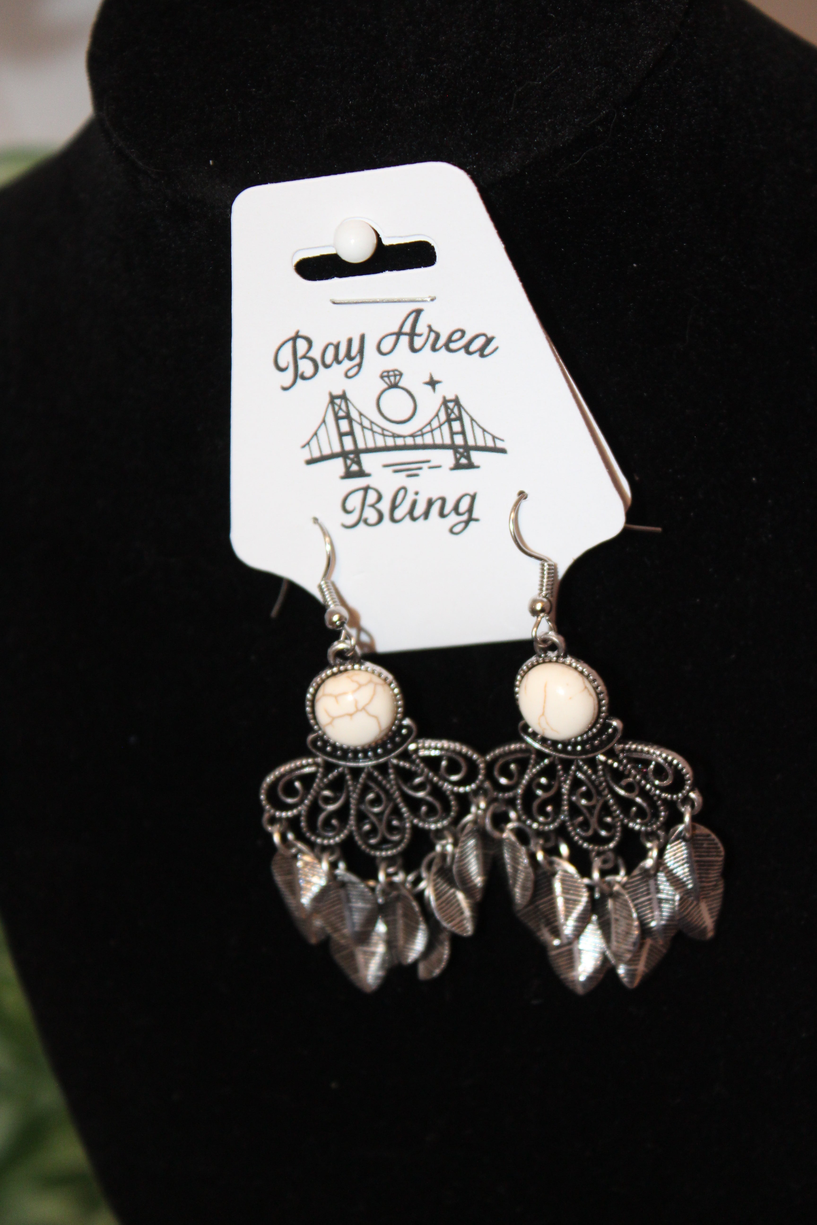 Earrings-Boho Leaf Drop Earrings