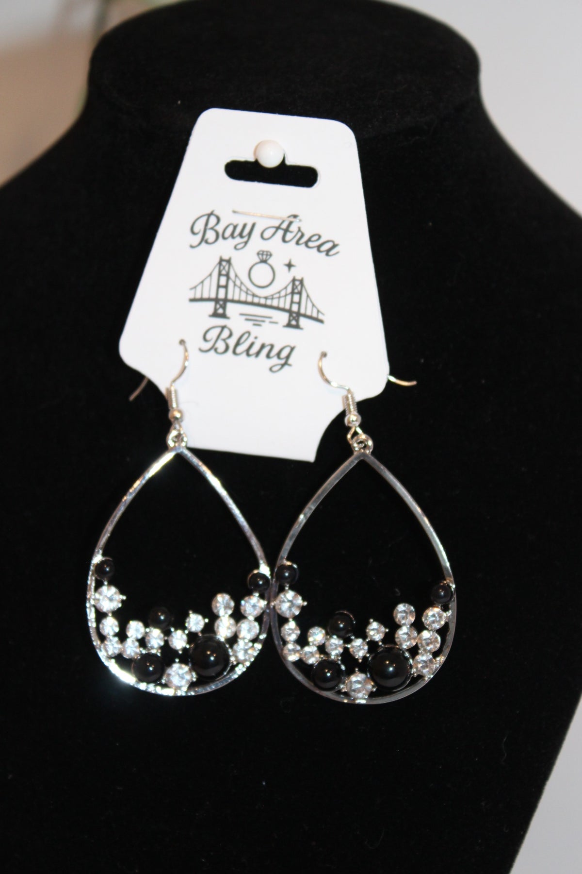 Earrings- Midnight Sparkle Teardrop Earrings
