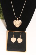 Jewelry Set - Elegant Gold Heart Necklace & Earring Set