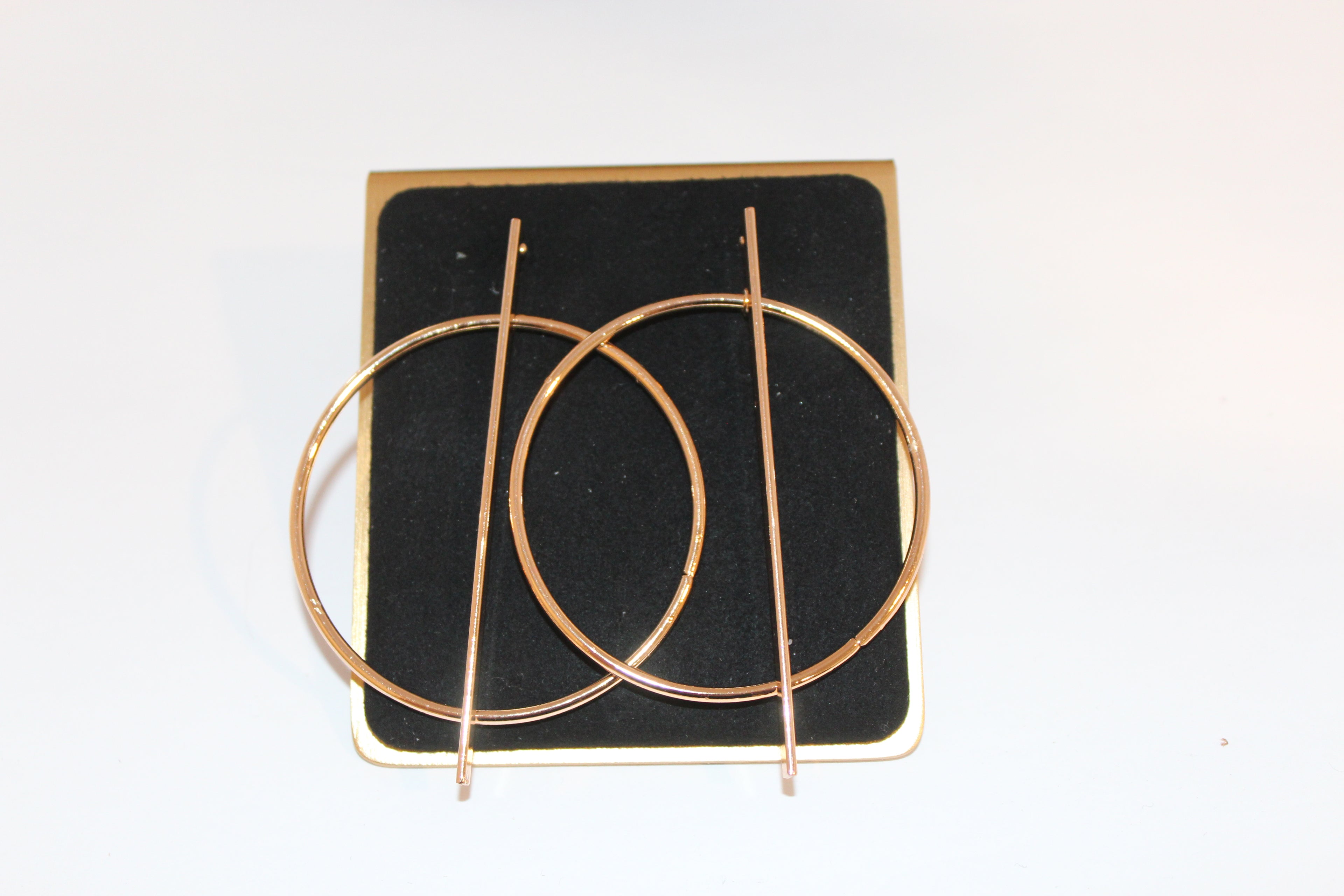 Earrings - Modern Geometric Gold Hoop Earrings